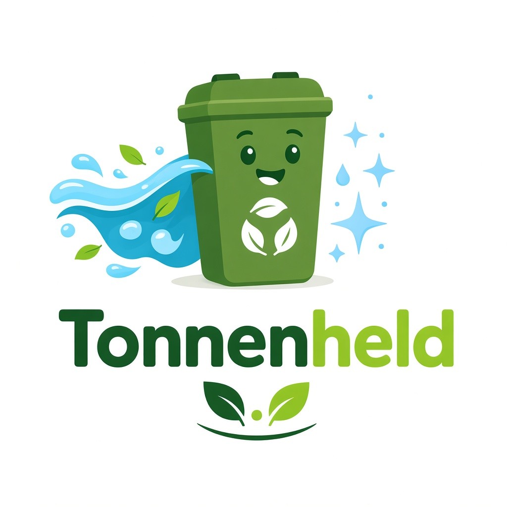 Tonnenheld – Biotonne mit Wasserwellen-Umhang